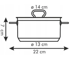 Tescoma puodas su dangčiu, 22 cm, 4 l