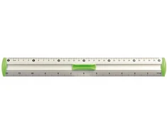 Tetis Aliumininė liniuotė 30 cm su pieštuko laikikliu, tiksli ir patvari