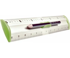 Tetis Aliumininė liniuotė 30cm su pieštuko laikikliu