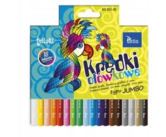 Tetis Jumbo spalvoti pieštukai, 18 spalvų