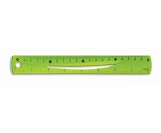 Tetis Žalia 20cm liniuotė - lanksti ir patvari, skirta mokyklai