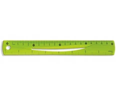 Tetis Žalia 20cm liniuotė - lanksti ir patvari, skirta mokyklai