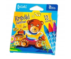 Tetiski žvakių pieštukų pakuotė 12 spalvų 12 vienetų