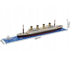 Titanikas DIKOM BLOCKS laivo modelis 1878 elementai 3D laivas TYTANIK MINI