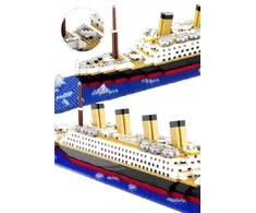 Titanikas DIKOM BLOCKS laivo modelis 1878 elementai 3D laivas TYTANIK MINI