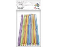 Titanum Craft-Fun serijos nėrimo rinkinys, plastikiniai nėrimo kabliukai, 12 dydžių