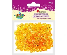 Titanum Dekoratyviniai plastikiniai kristalai 40g, tamsiai oranžiniai