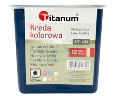 Titanum Kolorowa Kreda chodnikowa 12 vnt gruba kreda kolorowa niskopylaca kreda 1