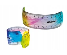 Titanum Linijka flexi elastyczna tęczowa 15 cm Flamingo