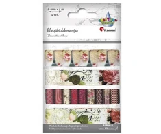 Titanum Ribbon Mix 16mm x 1m, 4pcs, for Crafts, Floral &amp; Vintage Prints
