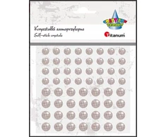 Titanum Rožiniai lipnūs kristaliukai apvalūs 60 vnt.