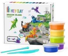 Pateikiamas vertimas: TM Toys HEY CLAY Dragon Island HCL15035CEE15 plastikinis molis