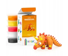 TM Toys Triceratops interaktyvus plastilinas / 5 spalvos / plastilinas / HEY CLAY