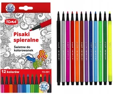 Toma flomasteriai, 12 spalvų, plaunami