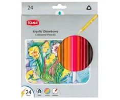 Toma spalvinami pieštukais, 24 spalvos