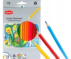 Toma spalvoti pieštukai 18 spalvų, trikampiai