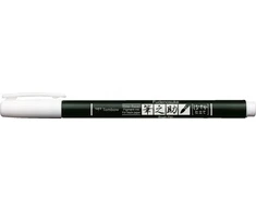 Tombow Fudenosuke teptukinis rašiklis, baltas
