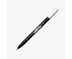 Tombow Fudenosuke teptukinis rašiklis, baltas