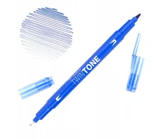 Tombow Twintone dvipusis flomasteris, French Mėlyna