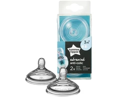 Tommee Tippee silikoninis antgalis buteliukui 3m+ (2 vnt.)