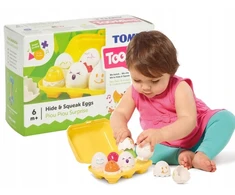 TOMY HAPPY EGGS KIAUŠINIAI SU GARSU rūšiuotojas mažyliams