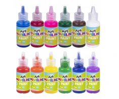 Tooky Toys Dažai dažymui ant vandens, marmuro rinkinys, 12 spalvų vaikams 3+