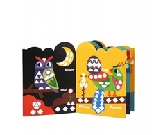 Tooky Toys Geometrinis kūrybinis lipdukų rinkinys Gyvūnai 12 Montessori scenų 3+