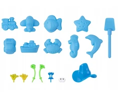 Tooky Toys Kinetinio smėlio 2kg smėlio dėžės rinkinys vaikams, kūrybinis žaislas 3+