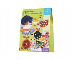 Tooky Toys Pomponų lipdukas, ūkio gyvūnai, kūrybinio meno rinkinys