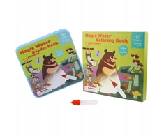 Tooky Toys Stebuklinga kūrybinė vandens spalvinimo knygelė vaikams be netvarkos 3+ Montessori