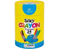 Tooky Toys Zmywalne Pastele Kredki Żelowe 24 Kolory Silikonowe w Tubie 3+