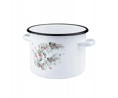 Topfann DEKORATYVINIS EMALINIS PUODAS 3L EUKALIPTAS DIDELIS PLATUS 20CM GAMINTI