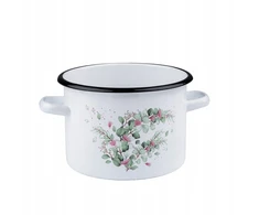 Topfann DEKORATYVINIS EMALINIS PUODAS 3L EUKALIPTAS DIDELIS PLATUS 20CM GAMINTI
