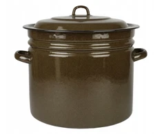 Topfann EMALINIS PUODAS 40L SU dangteliu TRADICINIS PUODAS DIDELIS POLDERINIS PUODAS, PLATIS 40CM