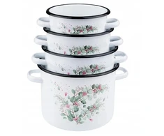 Topfann Emaliuotas puodas 2l baltas 16cm, visoms viryklėms