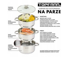 Topfann GARO PUODAS 22CM GARO PUODAS PLIENINĖS INDUKCINĖS DUJOS
