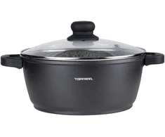 Topfann GRANITINIS PUODAS 3,5L TRADICINIS GOULER PUODAS, silikoninės rankenėlės