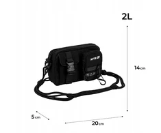 TOREBKA CROSSBODY KREPŠYS NA RAMIE Juoda MŁODZIEŻOWA KITE