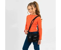 TOREBKA CROSSBODY KREPŠYS NA RAMIE Juoda MŁODZIEŻOWA KITE