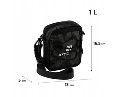 Torebka crossbody na dirželis na ramię toeba juoda jeansowa dla chłopców Kite