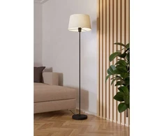 Toršeras EGLO FEBRES, 1xE27, 60W, juodos/baltos sp., Ø35cm, h153cm