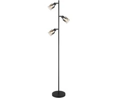 Toršeras GLOBO HUBERTUS, 3 x E14, 40W, 230V, metalinis, matinės juodos sp., ø23 x 154 cm