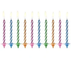 Torto žvakutės su laikikliais PartyDeco H6cm/10vnt. Magic