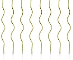 Party Deco Žvakutės gimtadienio 8 vnt 14cm auksinės