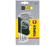 Torx Raktai TOPEX T10-T50 (9 vnt.) trumpi