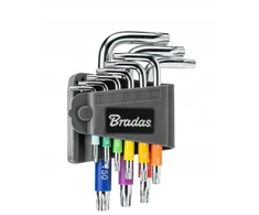 TORX TX 10-50 raktų rinkinys, 9 vnt., daugiaspalvis / trumpas, „DIY-HKT62-SH/B“