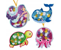 Totum kūrybinis rinkinys MERMAID ir SEA CREATURES 4 vnt. 15x15 cm. DIY