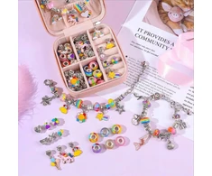 Toys Apyrankių, karoliukų, papuošalų, dovanų, pakabukų, skrynios rinkinys