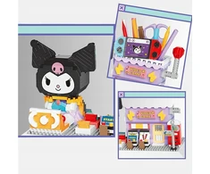 Toys BLOKŲ ĮRANKIŲ KNYGELĖ STALO ORGANIZATORIUS KUROMI FIGŪRŲ RINKINYS 1340 vnt DOVANA