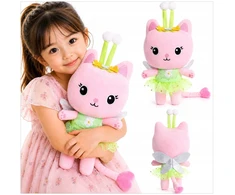 Toys KATINĖS NAMAS MASKOTAS GABI FAIRY PLIŠINIS ŽAISLAS 31cm RINKINYS IŠ PASAKOS GLOBENIS